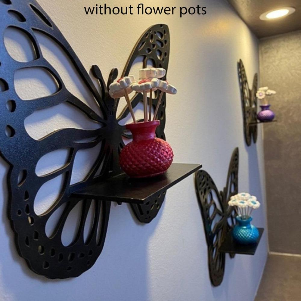 MDF Wall Decoration beautiful butterfly Pack of 3 Elite Mall pk