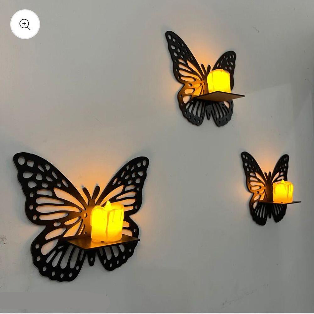 MDF Wall Decoration beautiful butterfly Pack of 3 Elite Mall pk