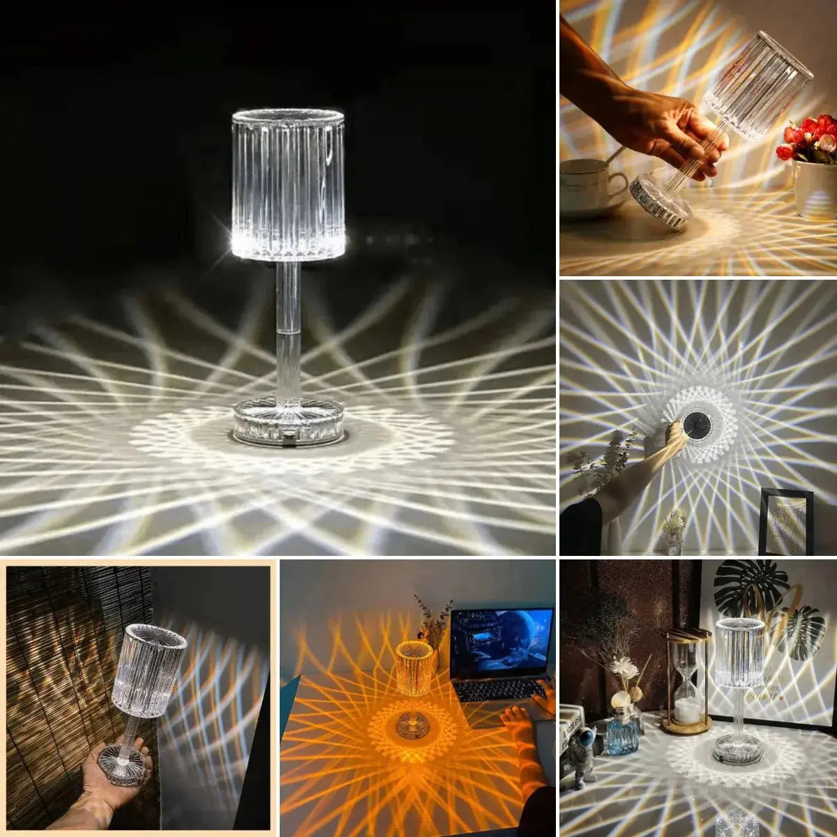 16 Colors Rose Touch Crystal Desk Lamp Elite Mall pk