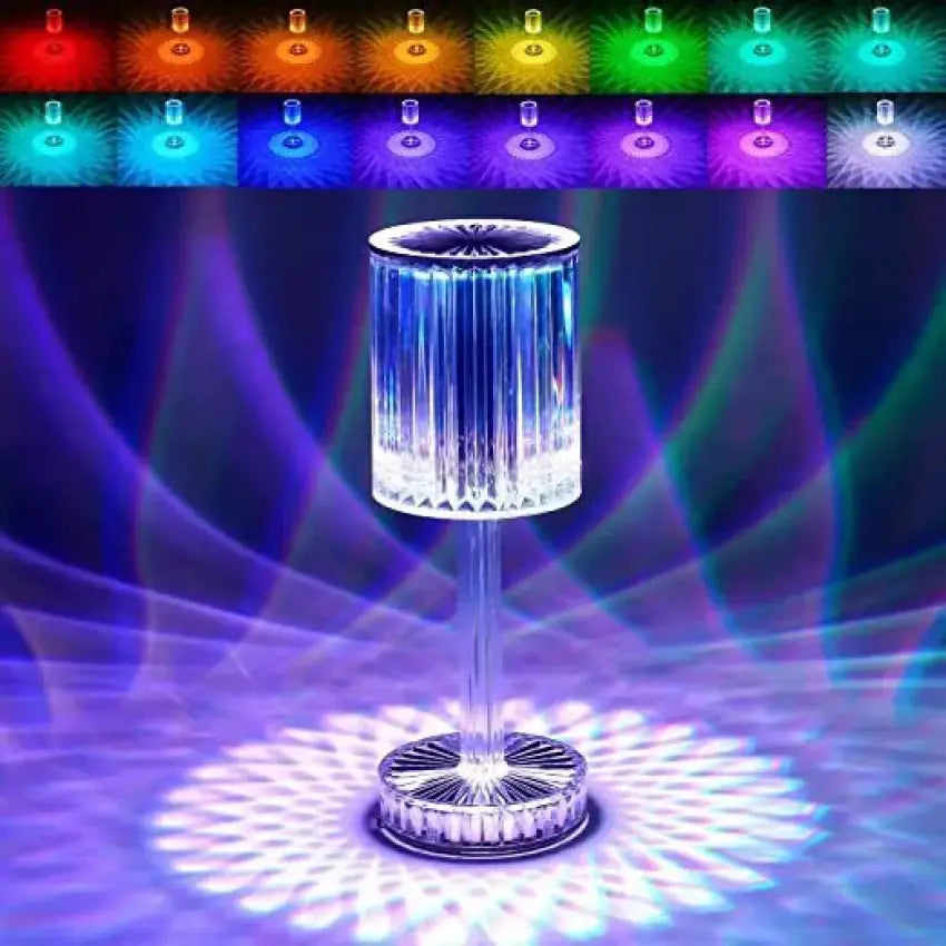 16 Colors Rose Touch Crystal Desk Lamp Elite Mall pk